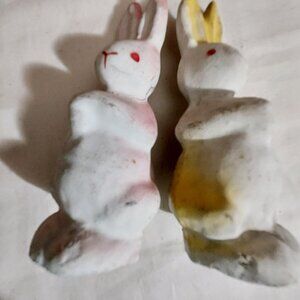 PAIR OF VINTAGE PAPER MACHE` CANDY CONTAINERS